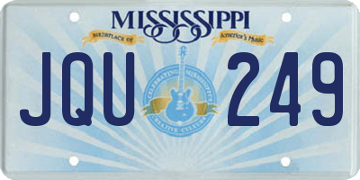 MS license plate JQU249