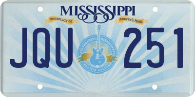 MS license plate JQU251