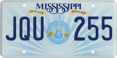 MS license plate JQU255