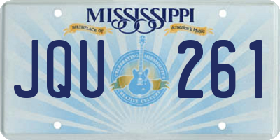 MS license plate JQU261