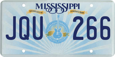 MS license plate JQU266