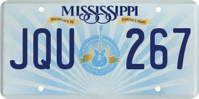 MS license plate JQU267
