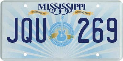 MS license plate JQU269