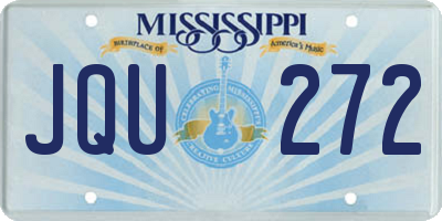 MS license plate JQU272