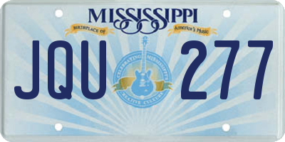 MS license plate JQU277