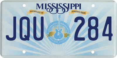 MS license plate JQU284