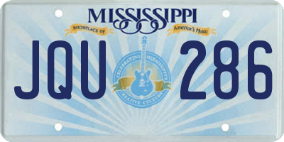 MS license plate JQU286
