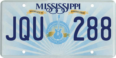 MS license plate JQU288