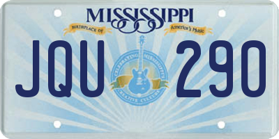 MS license plate JQU290