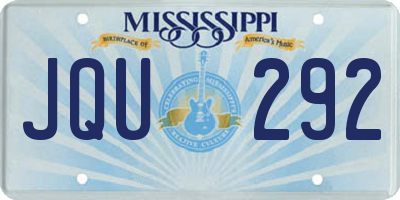 MS license plate JQU292