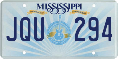 MS license plate JQU294