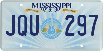 MS license plate JQU297