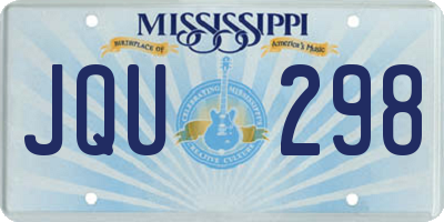 MS license plate JQU298