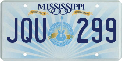 MS license plate JQU299