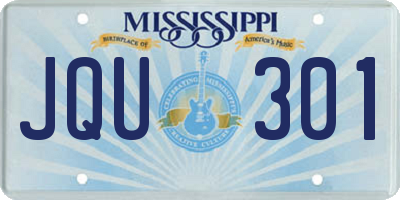 MS license plate JQU301