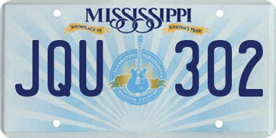 MS license plate JQU302