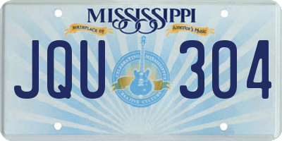 MS license plate JQU304