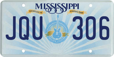 MS license plate JQU306