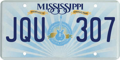 MS license plate JQU307