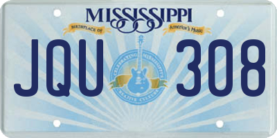MS license plate JQU308