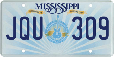 MS license plate JQU309