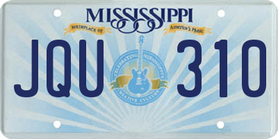 MS license plate JQU310