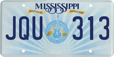 MS license plate JQU313