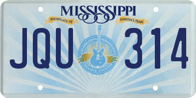 MS license plate JQU314