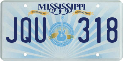 MS license plate JQU318
