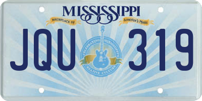MS license plate JQU319