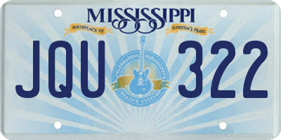 MS license plate JQU322