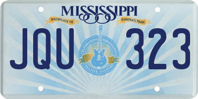 MS license plate JQU323