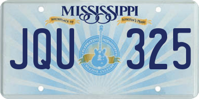 MS license plate JQU325