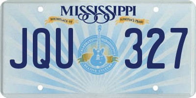 MS license plate JQU327