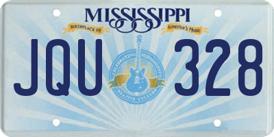 MS license plate JQU328