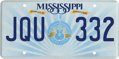 MS license plate JQU332