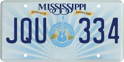 MS license plate JQU334