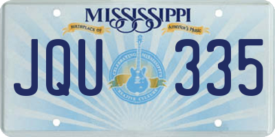 MS license plate JQU335