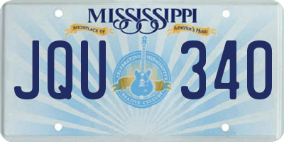 MS license plate JQU340