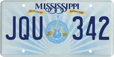 MS license plate JQU342