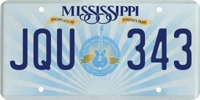 MS license plate JQU343