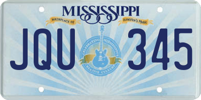 MS license plate JQU345