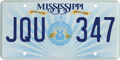 MS license plate JQU347
