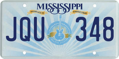 MS license plate JQU348