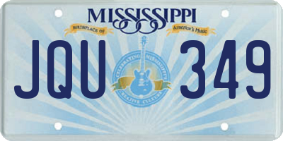 MS license plate JQU349