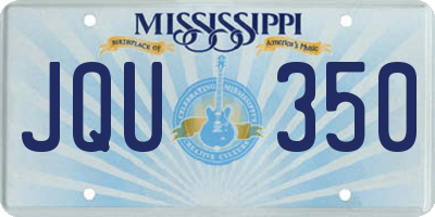 MS license plate JQU350