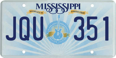 MS license plate JQU351