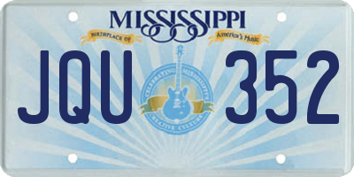 MS license plate JQU352