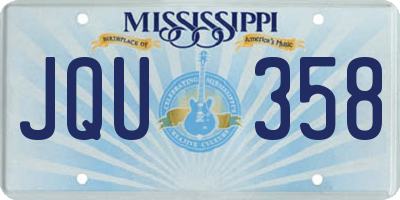 MS license plate JQU358