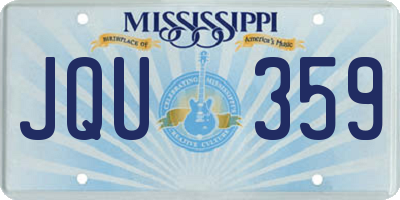 MS license plate JQU359
